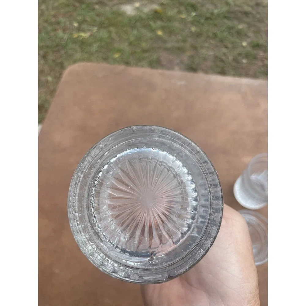 Lot‎ 3 vintage Libbey Duratuff Everest Stackable clear ribbed Glasses 4.5